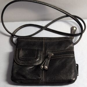 Tignatello Crossbody Leather Black Bag